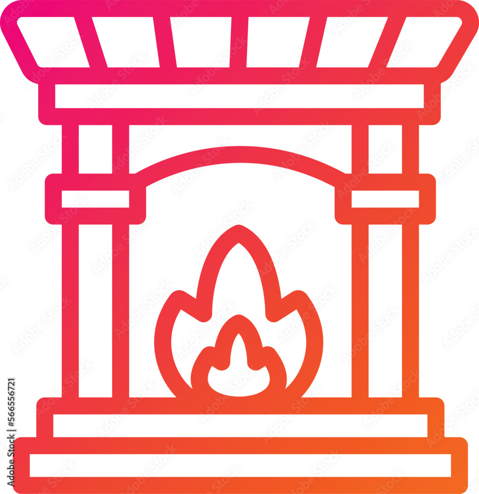 Fireplace Vector Icon Design Illustration Fireplace Vector Icon Design Illustration