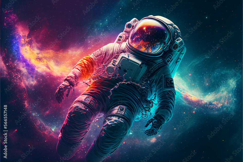 Fototapeta premium astronaut in space