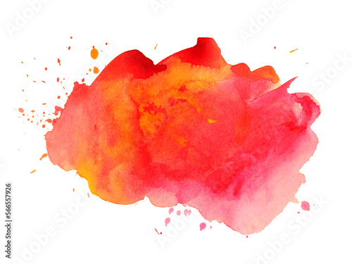red and yellow watercolor splashes