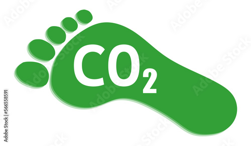 carbon footprint foot green concept vector