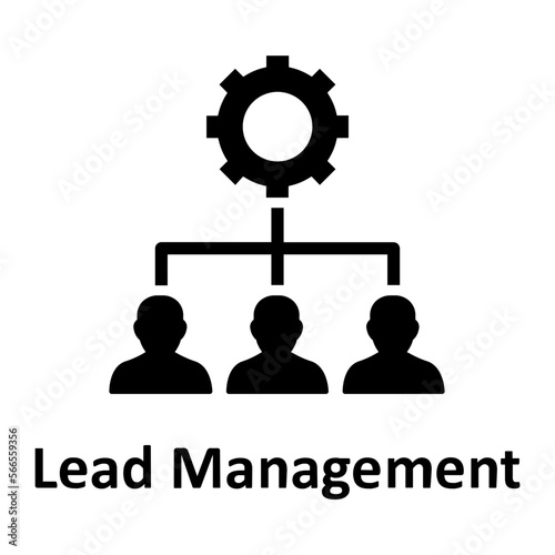 Cogwheel, lead management Vector Icon
