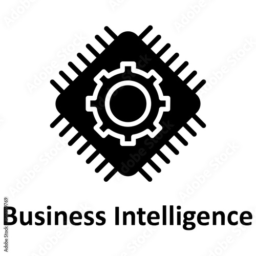 Bi, business intelligence Vector Icon

