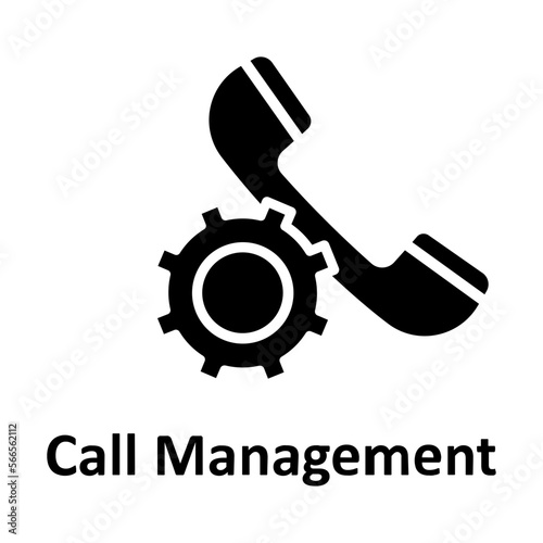 Call management  cog Vector Icon  