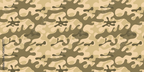 Camouflage seamless pattern. Khaki texture.