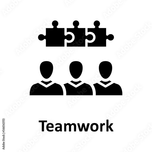 Jigsaw, project teams Vector Icon

