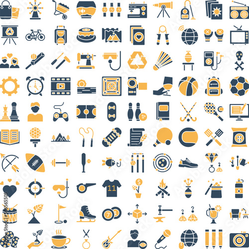 Hobby icons set, collection of Hobby icons, Hobby icons pack, activity icons set, Hobbies vector icons, activities vector icons, gaming icons set, hobby hons pack, hobby glyph dual icons set 