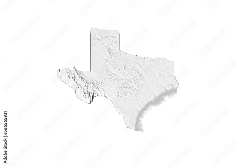 A map of Texas, Texas map in joyplot style. Minimalist poster of Texas