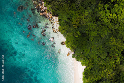 Tela Fitzroy island, Queensland Australia from a drone