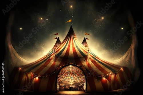 nice circus in the dark