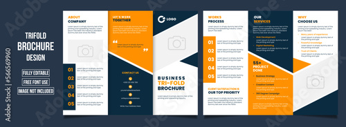 Business Trifold Brochure Template Layout Premium Vector