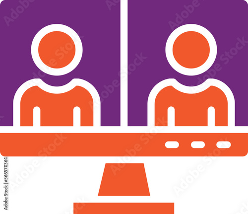 Video chat Vector Icon Design Illustration