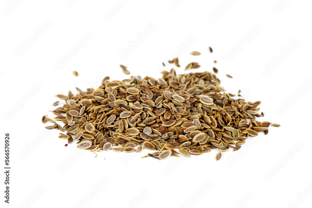 Heap dill seed isolated on white background
