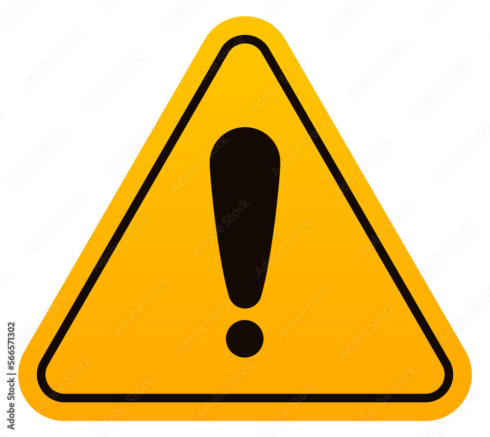Attention yellow sticker. Caution sign. Safety mark Attention yellow sticker. Caution sign. Safety mark