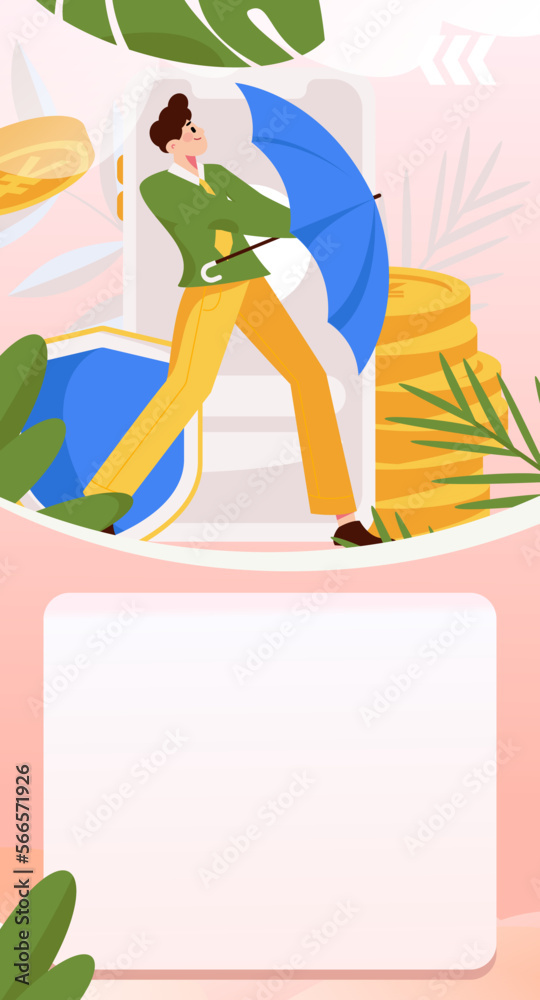 Internet finance and wealth management investment flat vector concept operation hand drawn illustration
