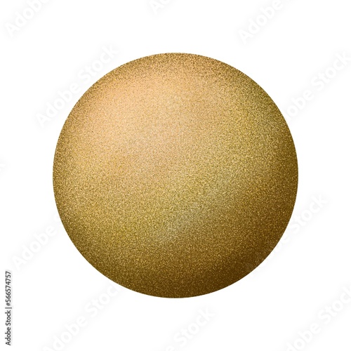 Gold sphere. isolated on white background. Golden matte glossy 3d ball