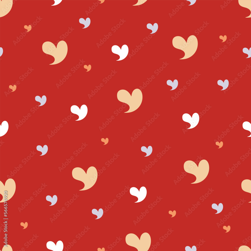 Red love tiny doodle Valentine heart pattern Red love tiny doodle Valentine heart pattern