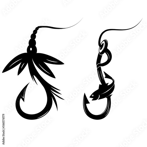 Fish Hook SVG, illustration of a fishing hook