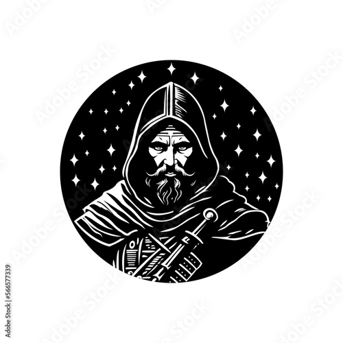 witch logo illustration