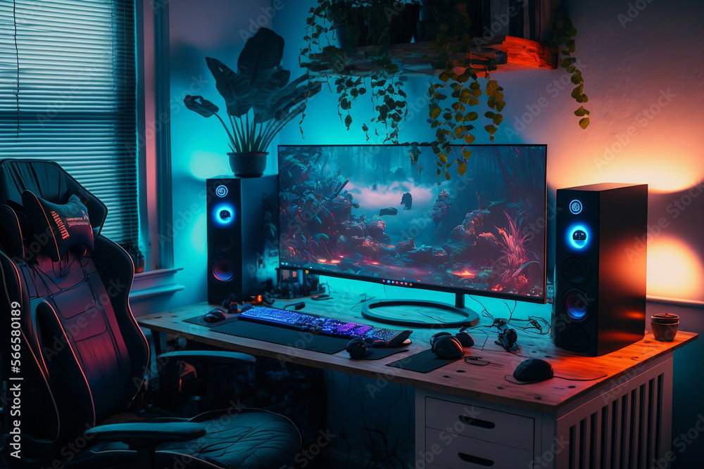 The Future of Freelance Gaming: Depicted by Generative AI's Perfect Workspace Visualization The Future of Freelance Gaming: Depicted by Generative AI's Perfect Workspace Visualization