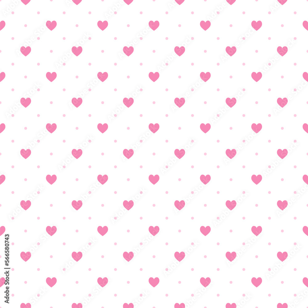 Heart pattern - seamless polka vector background Heart pattern - seamless polka vector background