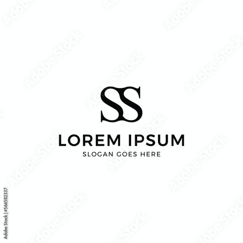 abstract logo design monogram ss