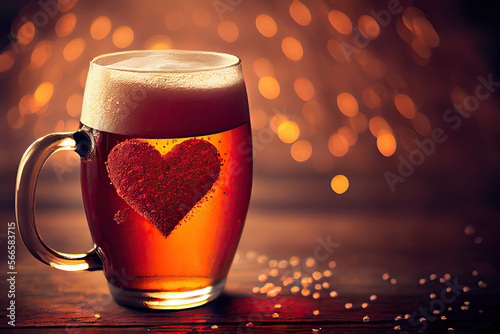 Leinwand Poster Beer Love, Generative AI