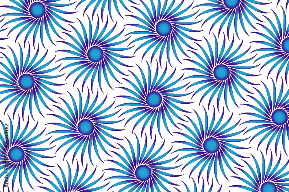 Abstract floral vector background with gradient colors	