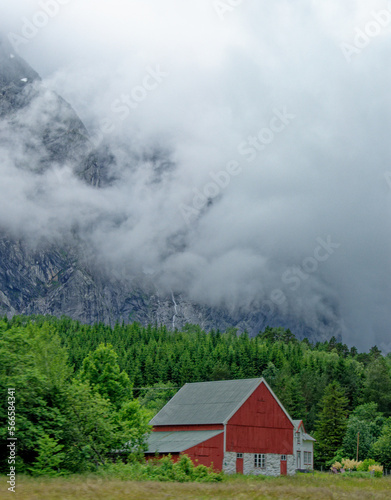 Landscape of Traditional Norwegian house - Norway