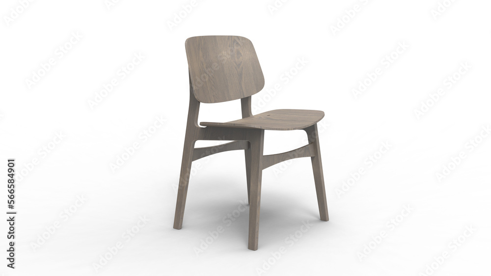 soborg chair angle view with shadow 3d render soborg chair angle view with shadow 3d render