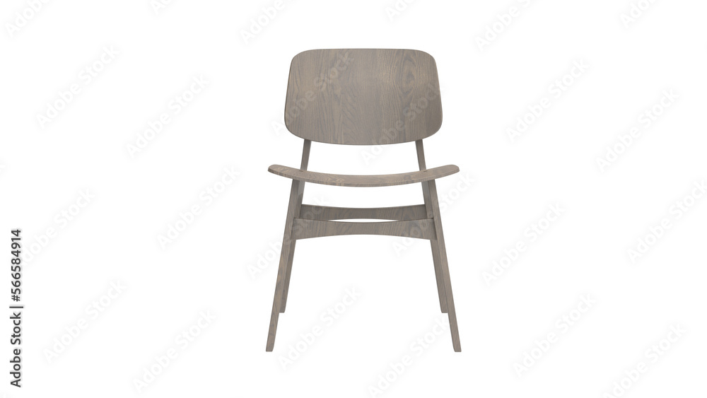 soborg chair front view without shadow 3d render soborg chair front view without shadow 3d render