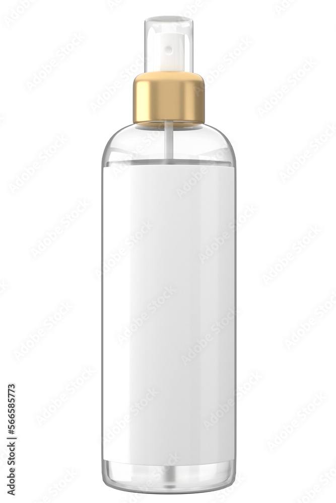 skincare pet spray mockup transparent packaging in white gold skincare pet spray mockup transparent packaging in white gold