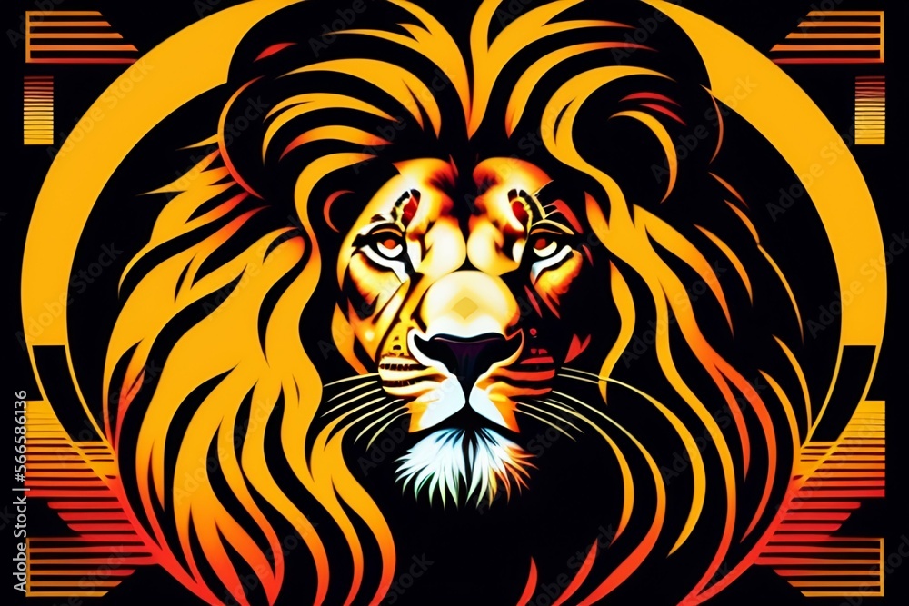 lion head silhouette lion head silhouette