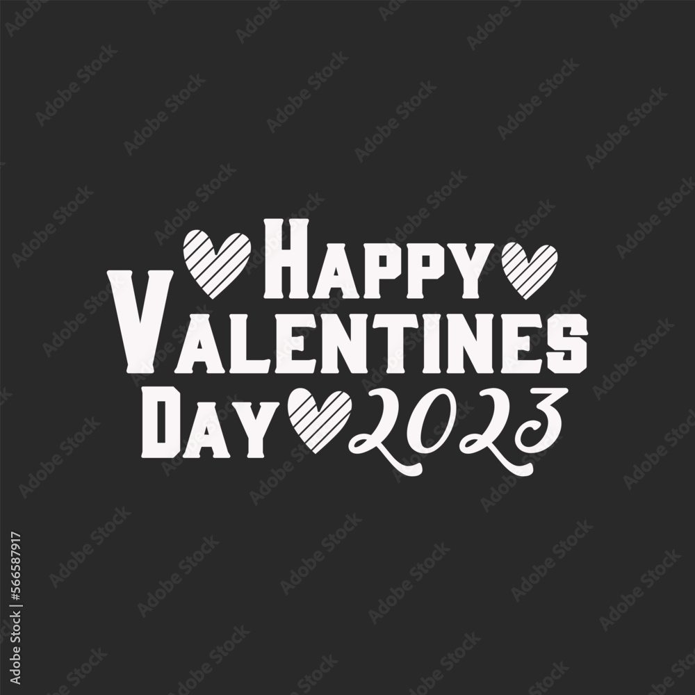 Happy valentines day 2023 black and white.