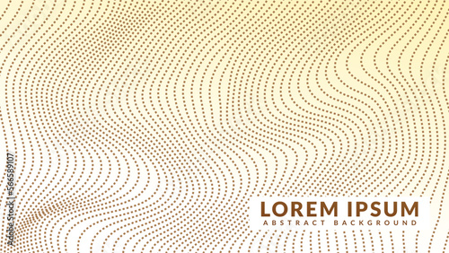 Beige wavy dashed line pattern. Abstract background design