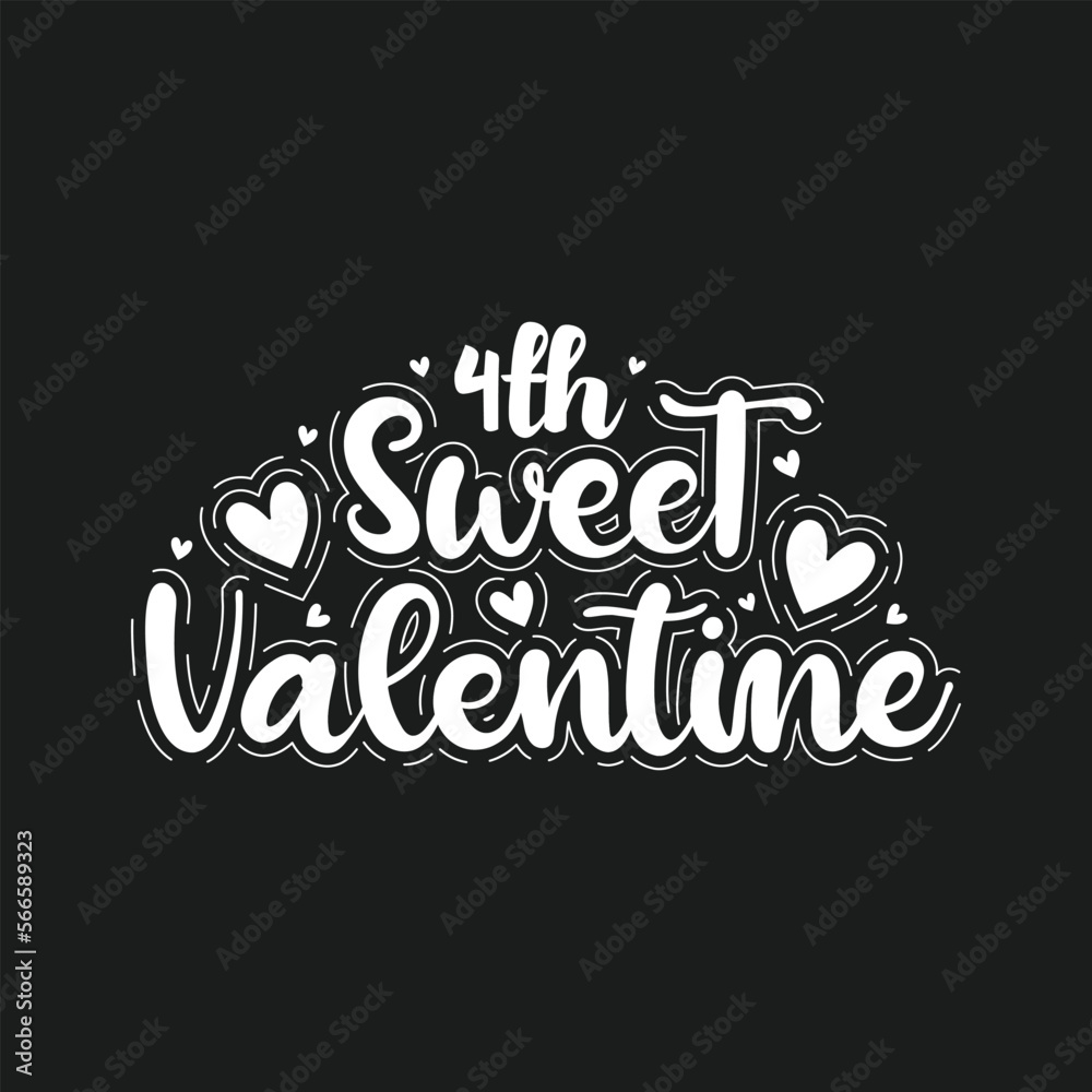4th sweet Valentine with colorful design.
