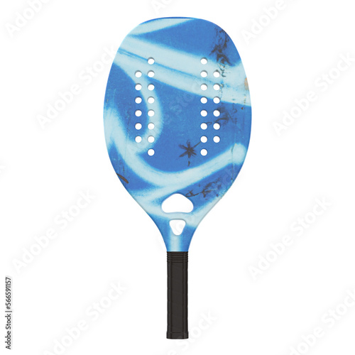 Beach tennis racket 3D render for mockup.