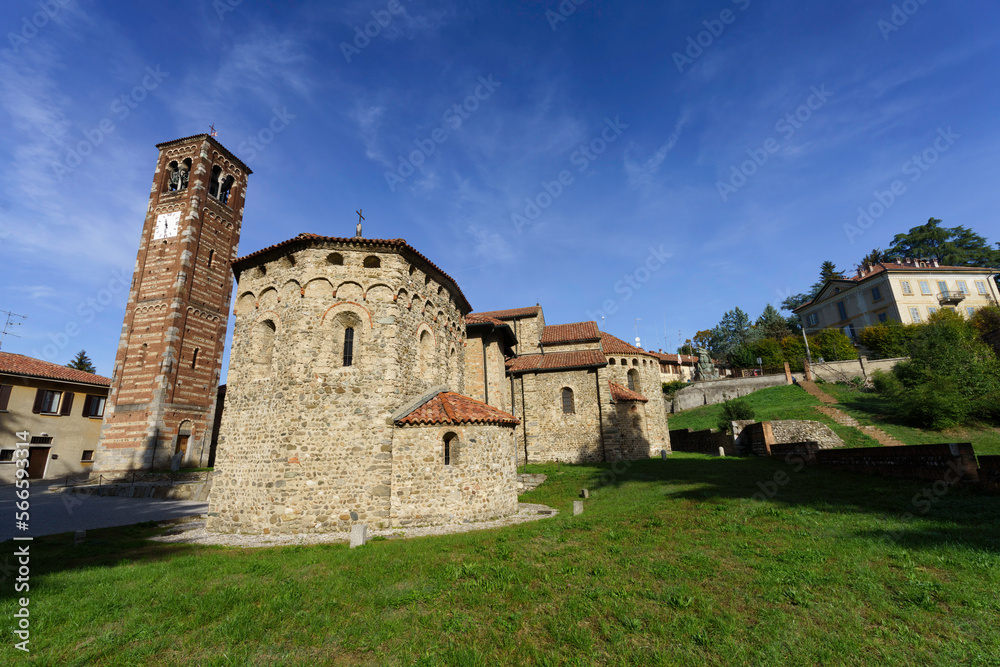 Fototapeta premium Agliate, Brianza: medieval church of SS. Pietro e Paolo