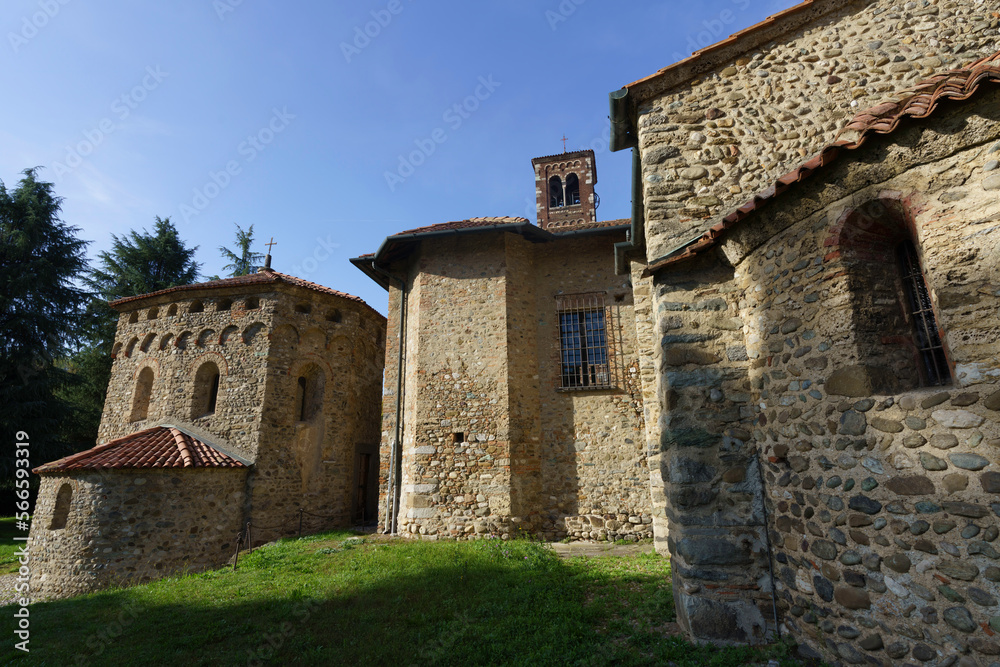 Agliate, Brianza: medieval church of SS. Pietro e Paolo