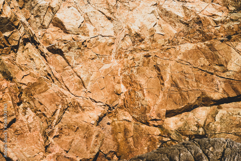The texture of the rock, yellow, with various features. The texture of the rock, yellow, with various features.