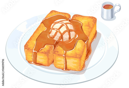フレンチトーストのイラスト
