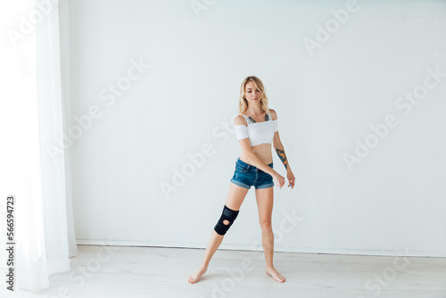 a dancer in a dance studio dance class trains dancing