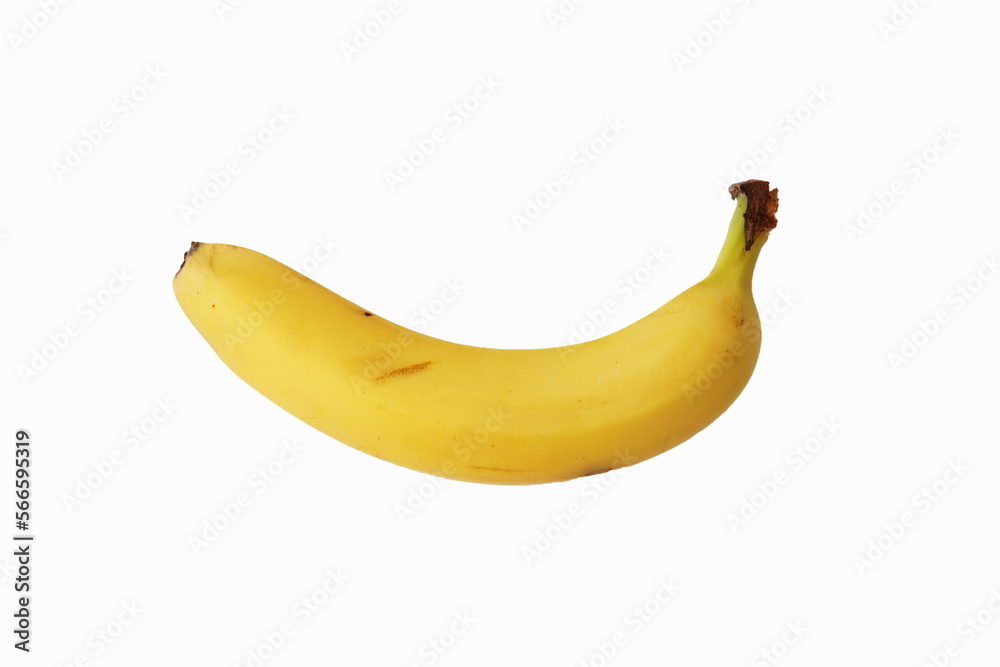 Fresh single ripe yellow banana isolated on white background. Yellow banana fruit isolated food on white background. Helthy lifestyle and food concept. Exotic. tropical fruit, lipping path. Fresh single ripe yellow banana isolated on white background. Yellow banana fruit isolated food on white background. Helthy lifestyle and food concept. Exotic. tropical fruit, lipping path.
