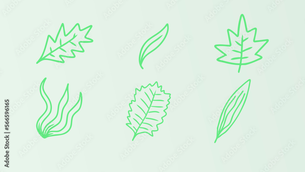 set of leaves vector design resources set of leaves vector design resources