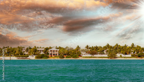 Sunset Key panoramic view from Key West, Florida