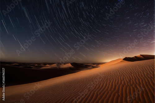 Stars over desert
