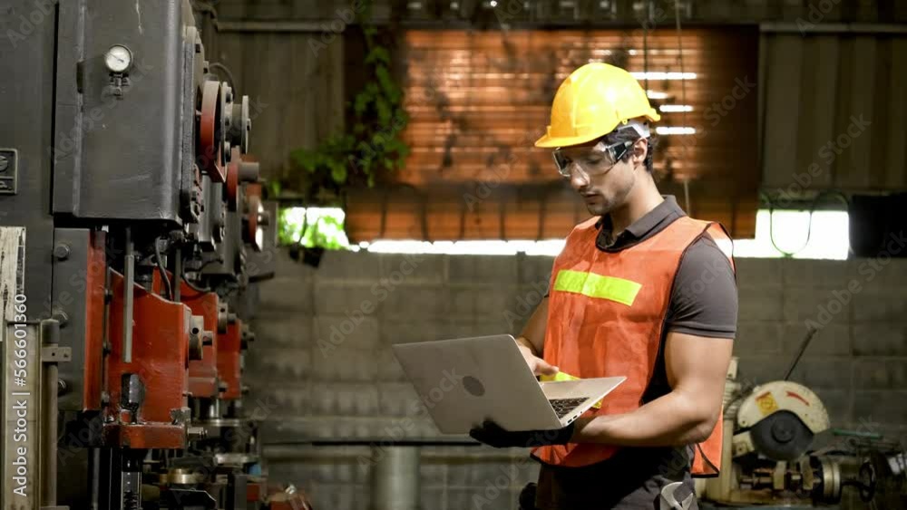 Machine technicians in a factory are checking electrical equipment and machines to be ready for use. working professionally. Concept Blue collar Machine technicians in a factory are checking electrical equipment and machines to be ready for use. working professionally. Concept Blue collar