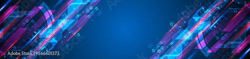 Abstract technology concept. Circuit board, high computer background. Vector illustration with space for content, web - template, business tech presentation.