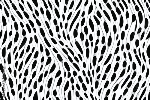 Abstract Black and White Illusional Dots Pattern
