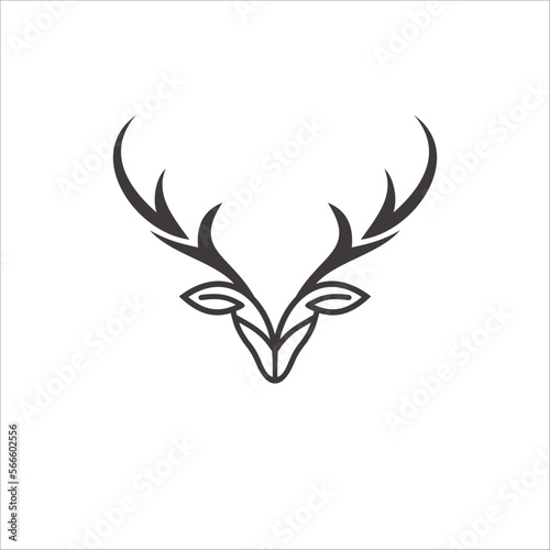 Deer head logo in vector