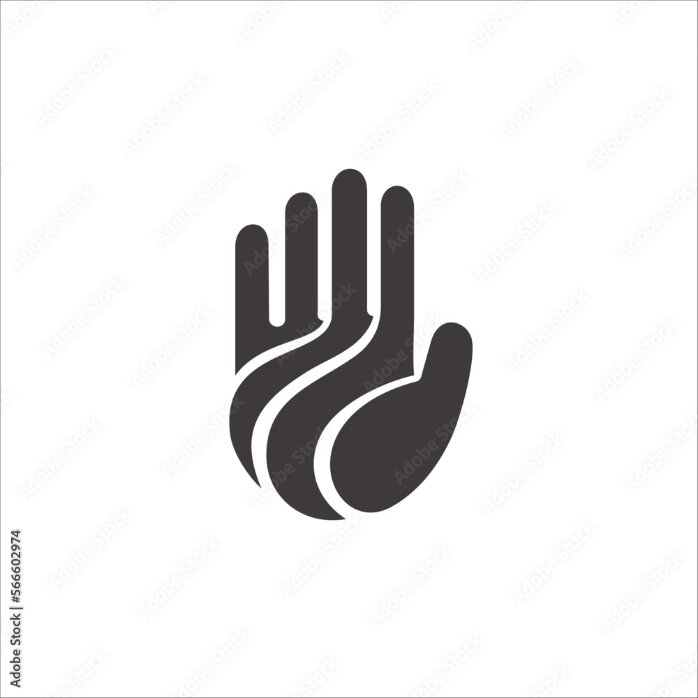 Fototapeta premium Hand negative space logo vector